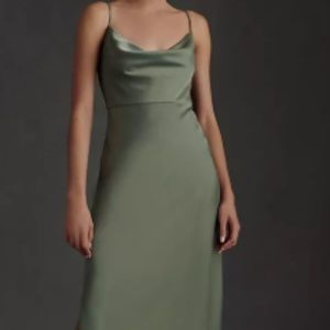 BHLDN Cali Satin Charmeuse Midi Dress - never worn!